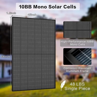 400W PV Monokrystaliczne Panele słoneczne dwustronne