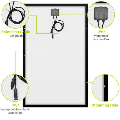 250W 15V monokrystalowy elastyczny panel słoneczny dla RV Marine