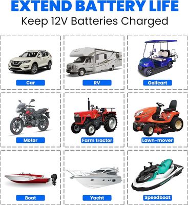 7.5W Przenośny ładowarka akumulatora Rv Bateria samochodowa Solar Battery Maintainer 12V