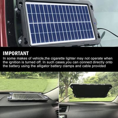 7.5W Przenośny ładowarka akumulatora Rv Bateria samochodowa Solar Battery Maintainer 12V