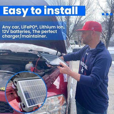 7.5W Przenośny ładowarka akumulatora Rv Bateria samochodowa Solar Battery Maintainer 12V