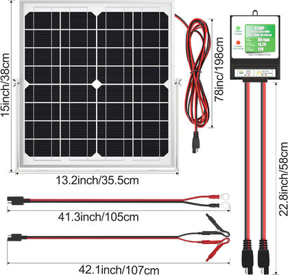 20W 12V panel słoneczny ładowarka akumulatora Wyrzutek utrzymanie dla motocykli Automotive