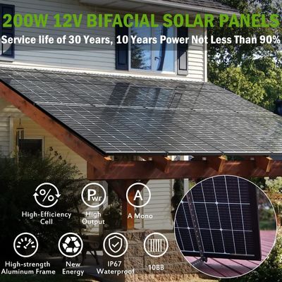 200W monokrystaliczne pv panele słoneczne moduł 12V 10BB dla RV Home