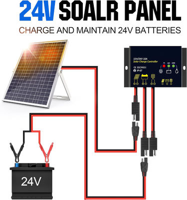30 Watt 24V zestaw paneli słonecznych Trickle ładowarka utrzymanie sterownik