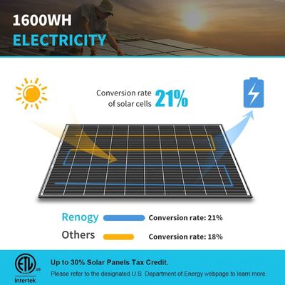 24V 320W panel słoneczny monokrystaliczny włączony do sieci dla przyczep RV