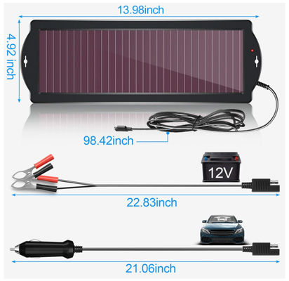 Przenośny ładowarka słoneczna Trickle Power Bank 1,8W 12V wodoodporne ładowanie słoneczne