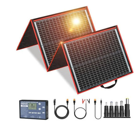 FT160 Przenośny elastyczny system ładowania ogniw słonecznych 160W 18V z czarnym ABS