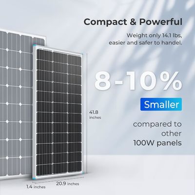 PV Monokrystaliczne Balkon Panele słoneczne 100 Watt 12V OEM