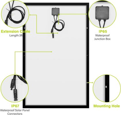 250W 15V Monokrystaliczny Panel Sloar Moduł fotowoltaiczny OFF GRID Lekkie