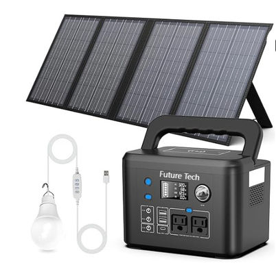 FTB70000 Power Bank z generatorem słonecznym o mocy 350 W, panelem słonecznym o mocy 60 W i zestawem światła LED USB o mocy 10 W
