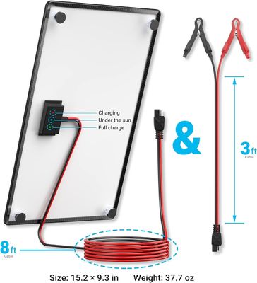 10W 12V Magnetyczny ładowarka akumulatora słonecznego Woda dla łodzi