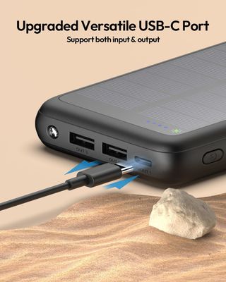 Przenośny ładowarka słoneczna USB C 27000mAh dla telefonów komórkowych Tablet ODM