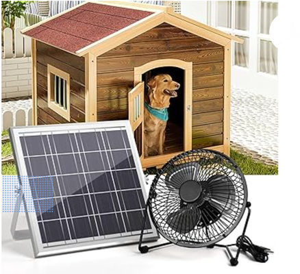 FTB10 Fan wydechowy z paneli słonecznych 6 cali Fan zasilany energią słoneczną Wysoki przepływ powietrza 2000RPM 36dB
