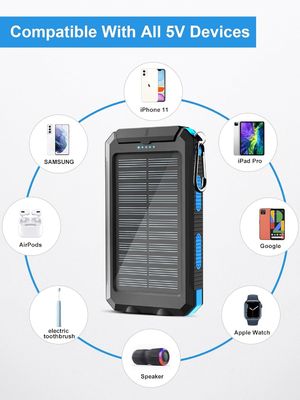 38800mAh zasilanie słoneczne USB Power Bank wodoodporny do obozowania na zewnątrz