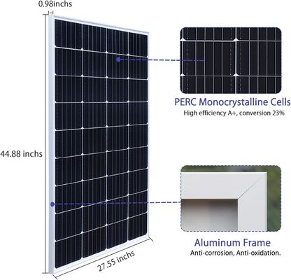 12V 24V mono PV moduł sztywnych paneli słonecznych 300W 150W Moc